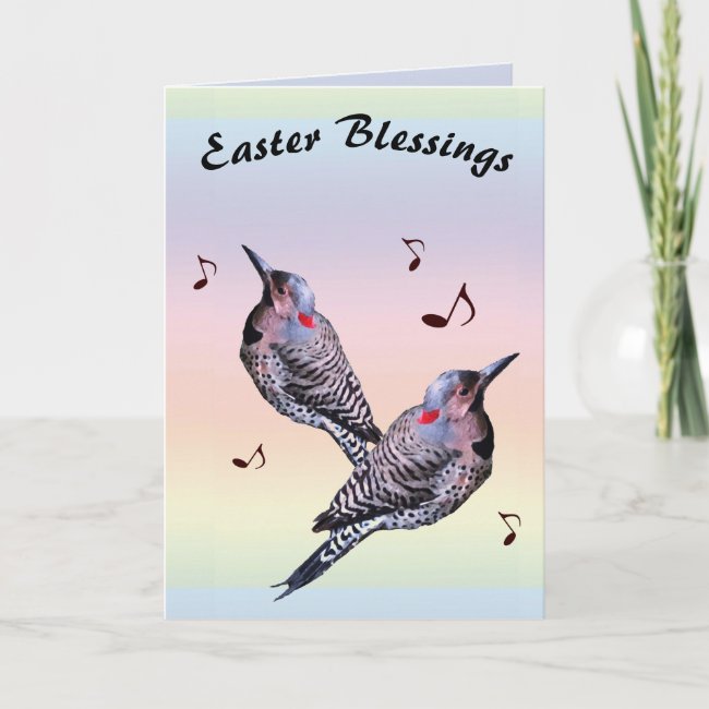 Northern Flicker Woodpecker Birds Easter Card