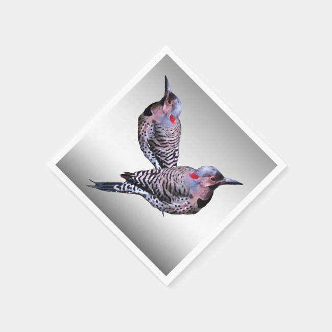 Northern Flicker Woodpecker Birds Paper Napkins