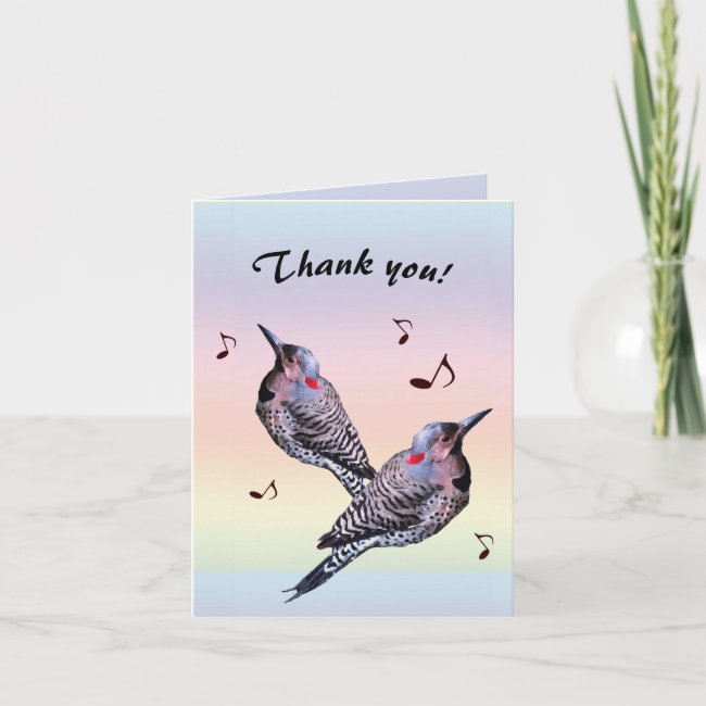 Northern Flicker Woodpecker Birds Thank You Card