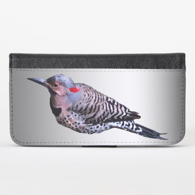 Northern Flicker Woodpecker iPhone X Wallet Case