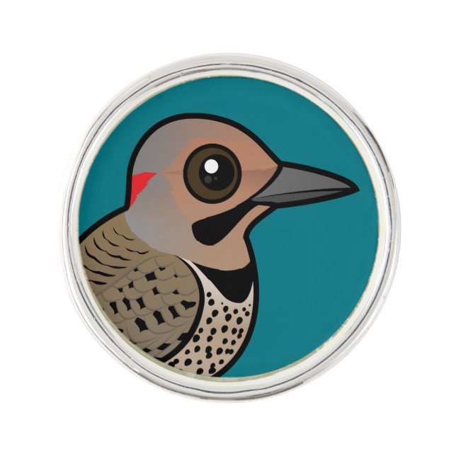 Northern Flicker (yellow-shafted) Lapel Pin (Front)