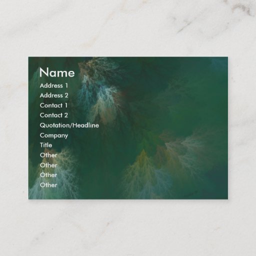 Customizable NORTHERN FOREST CANOPY BUSINESS CARDS