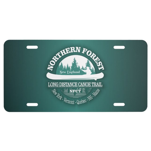Northern Forest CT (canoe) License Plate (Front)