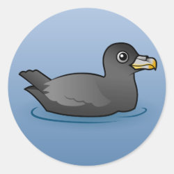 Northern Fulmar (dark morph) Round Sticker