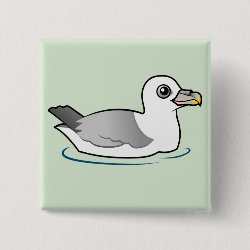 Northern Fulmar (light morph) Square Button