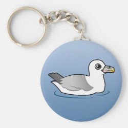 Northern Fulmar (light morph) Basic Button Keychain