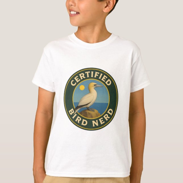 Northern Gannet Vintage Badge T-Shirt (Front)