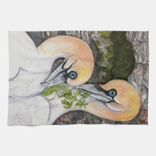 Northern Gannets Art Kitchen Towel