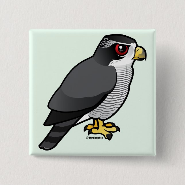 Northern Goshawk Pinback Button (Front)