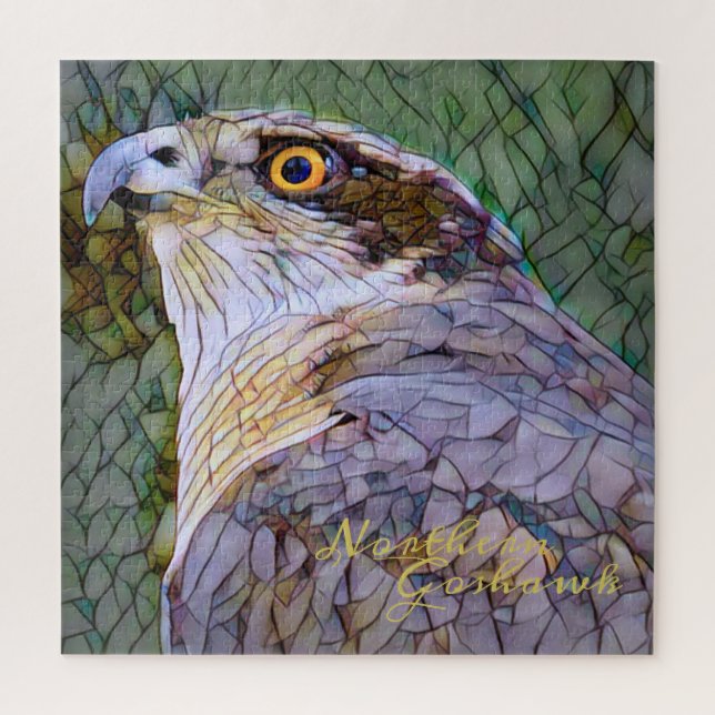 Northern Goshawk [Square Jigsaw puzzle] Puzzle (Vertical)