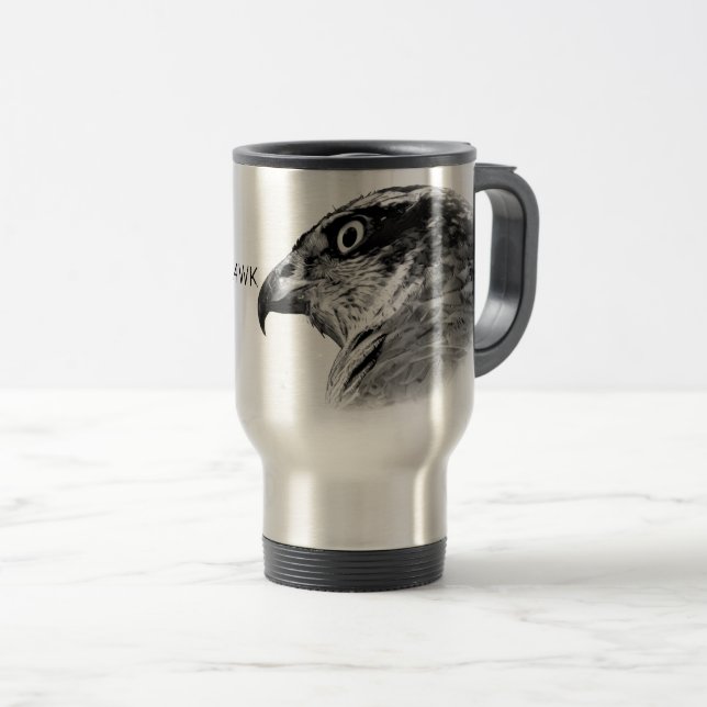 Northern Goshawk Travel Mug (Front Right)