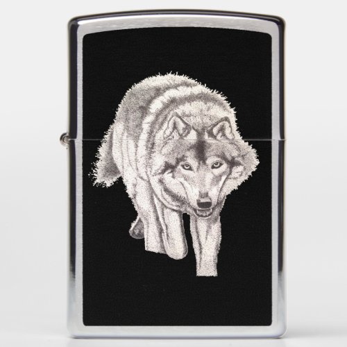Northern Grey Wolf  Zippo Lighter