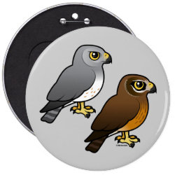 Northern Harrier Pair Round Button