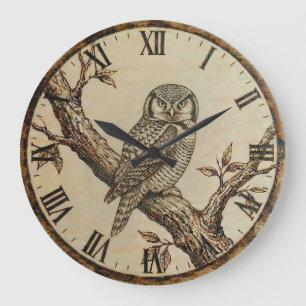 Northern Hawk Owl - Wall Clock