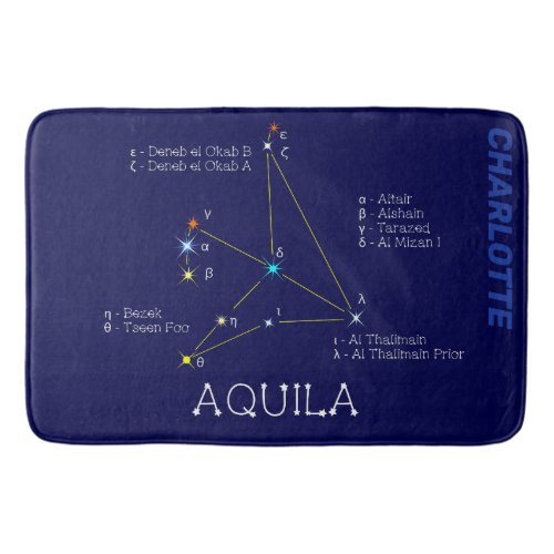 Northern Hemisphere Constellation Aquila Bath Mat