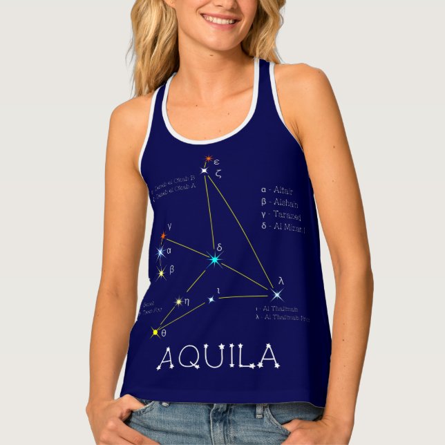 Northern Hemisphere Constellation Aquila Tank Top (Front)