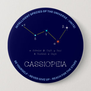 Northern Hemisphere Constellation Cassioipeia Button