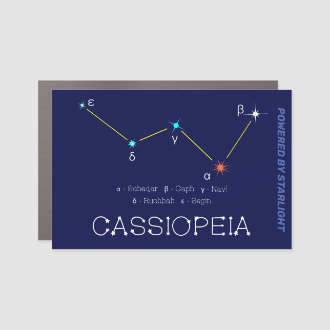 Northern Hemisphere Constellation Cassioipeia Car Magnet (Front)