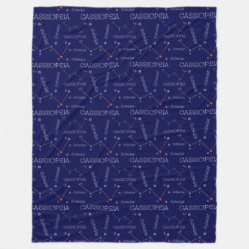 Northern Hemisphere Constellation Cassioipeia Fleece Blanket