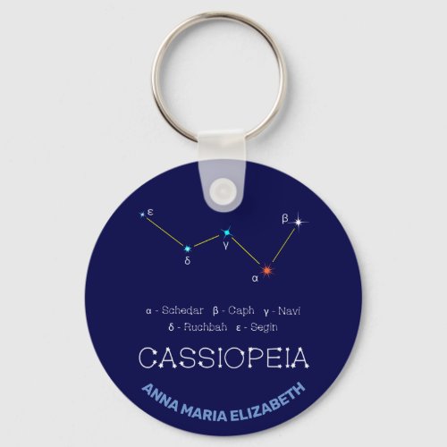 Northern Hemisphere Constellation Cassioipeia Keychain