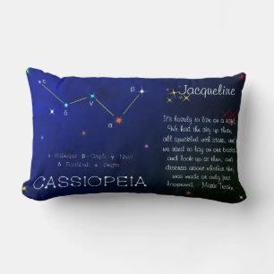 Northern Hemisphere Constellation Cassioipeia Lumbar Pillow