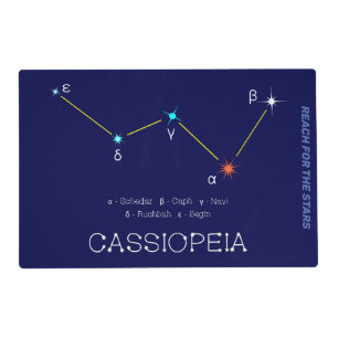 Northern Hemisphere Constellation Cassioipeia Placemat