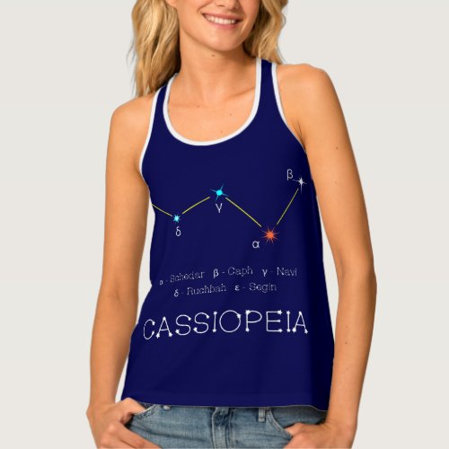 Northern Hemisphere Constellation Cassioipeia Tank Top