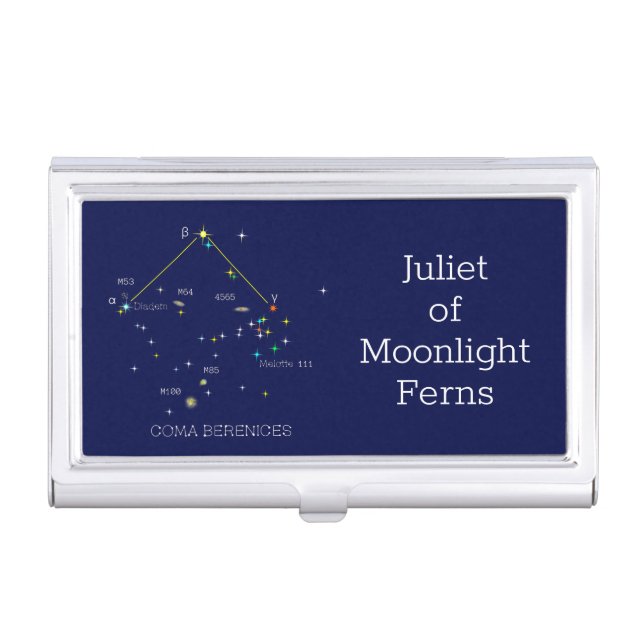 Northern Hemisphere Constellation Coma Berenices Business Card Case (Front)