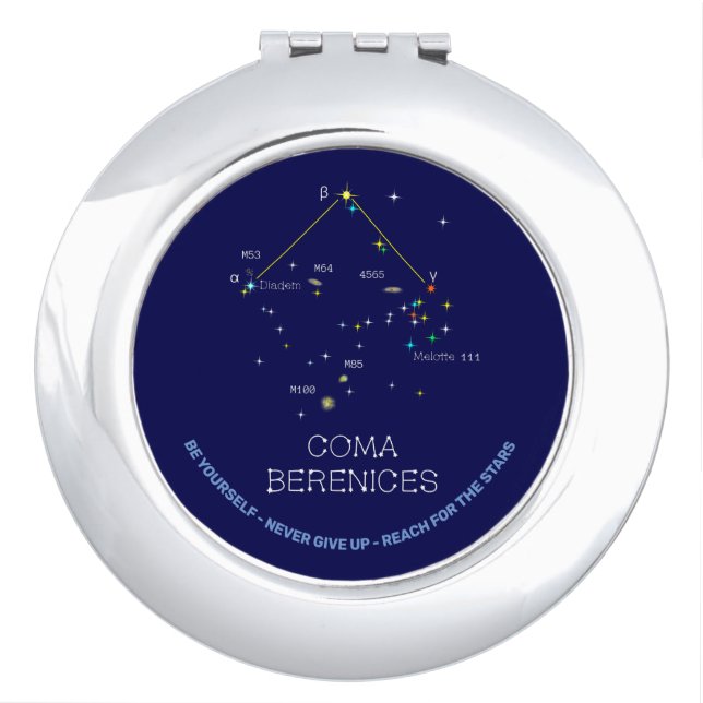 Northern Hemisphere Constellation Coma Berenices Compact Mirror (Front)