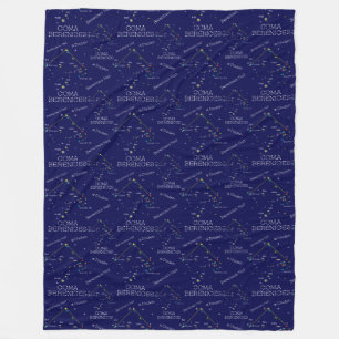 Northern Hemisphere Constellation Coma Berenices Fleece Blanket