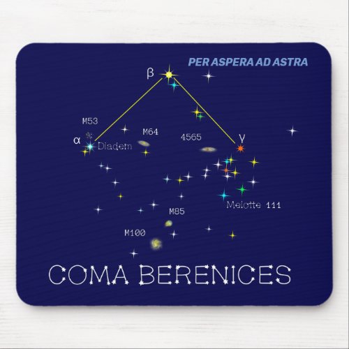 Northern Hemisphere Constellation Coma Berenices Mouse Pad