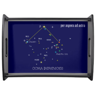 Northern Hemisphere Constellation Coma Berenices Serving Tray
