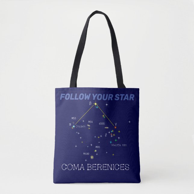 Northern Hemisphere Constellation Coma Berenices Tote Bag (Front)