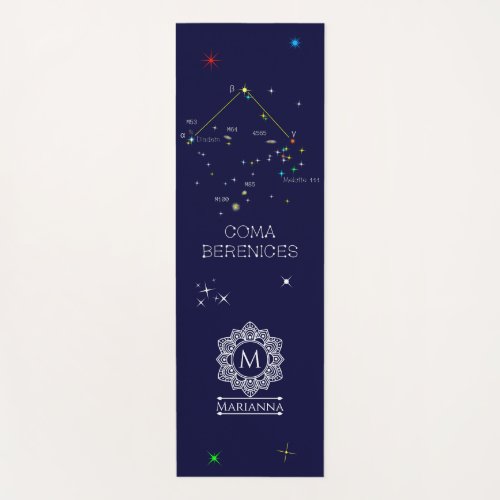 Northern Hemisphere Constellation Coma Berenices Yoga Mat