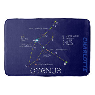 Northern Hemisphere Constellation Cygnus Bath Mat