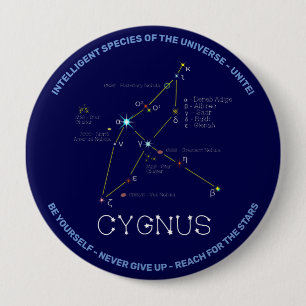 Northern Hemisphere Constellation Cygnus Button