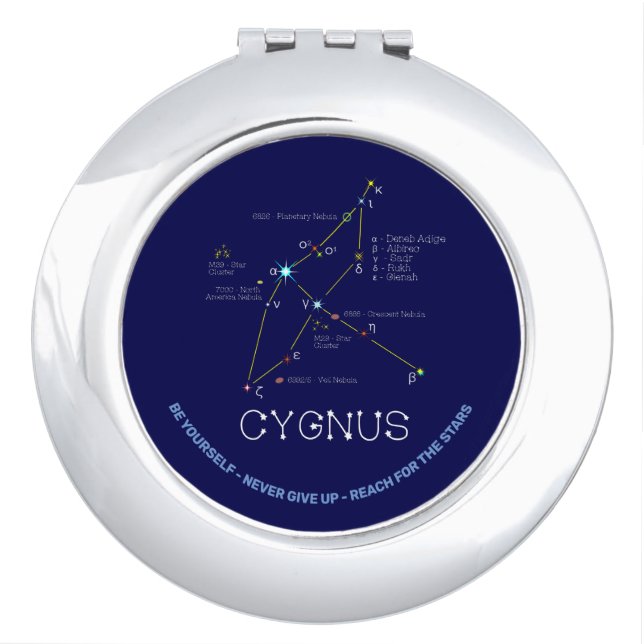 Northern Hemisphere Constellation Cygnus Compact Mirror (Front)