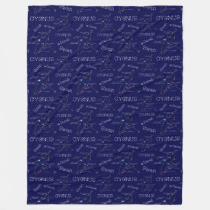 Northern Hemisphere Constellation Cygnus Fleece Blanket
