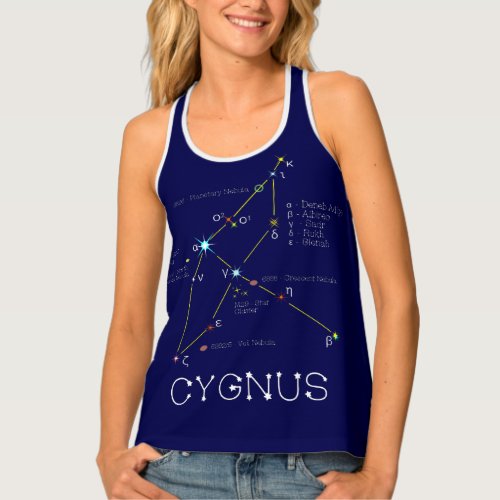 Northern Hemisphere Constellation Cygnus Tank Top