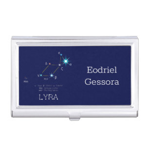 Northern Hemisphere Constellation Lyra Business Card Case