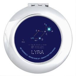 Northern Hemisphere Constellation Lyra Compact Mirror
