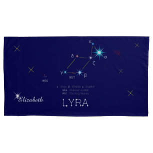 Northern Hemisphere Constellation Lyra Pillow Case