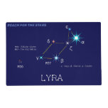Northern Hemisphere Constellation Lyra Placemat