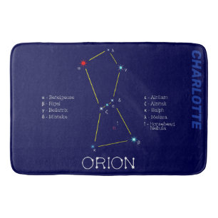 Northern Hemisphere Constellation Orion Bath Mat