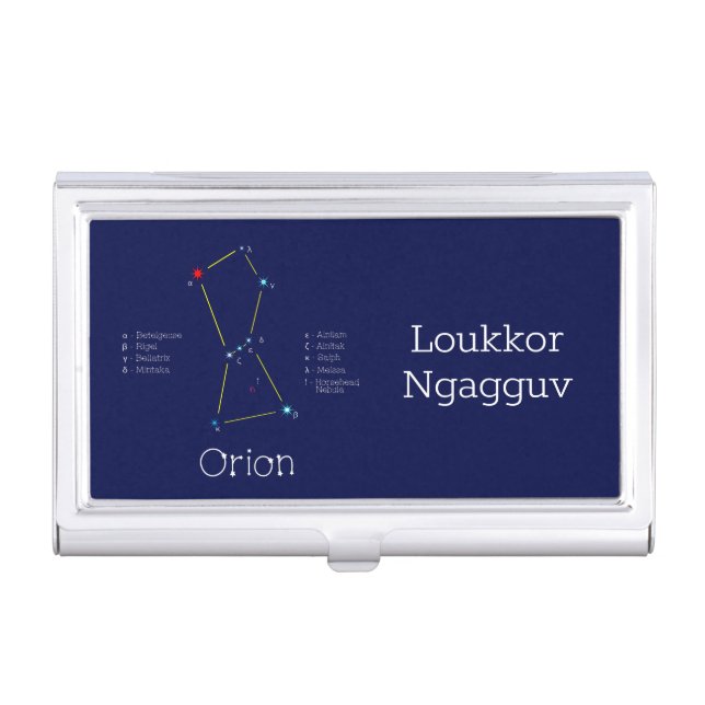 Northern Hemisphere Constellation Orion Business Card Case (Front)