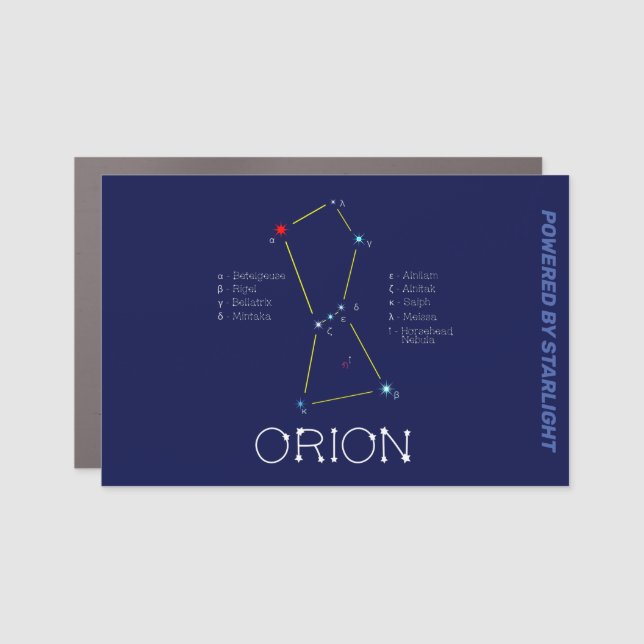 Northern Hemisphere Constellation Orion Car Magnet (Front)