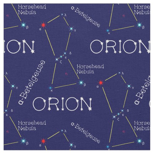 Northern Hemisphere Constellation Orion Fabric
