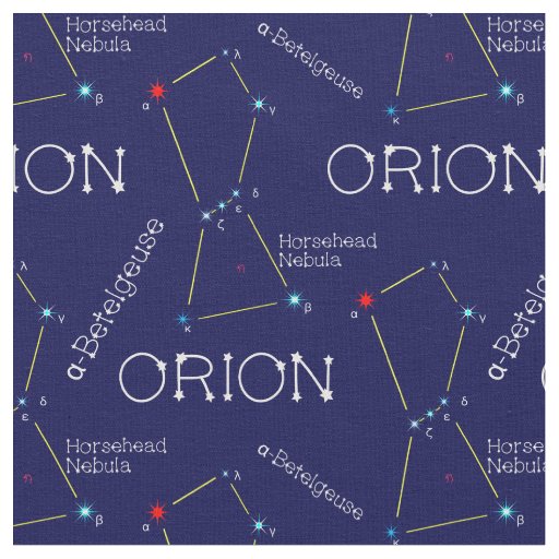 Northern Hemisphere Constellation Orion Fabric