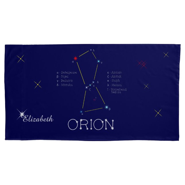 Northern Hemisphere Constellation Orion Pillow Case (Front)