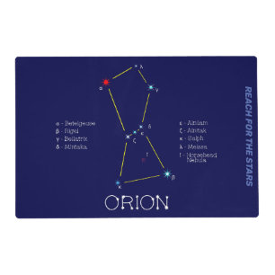 Northern Hemisphere Constellation Orion Placemat